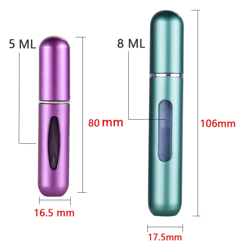 Perfume Bottle Set 8Ml 5Ml Refillable Bottle with Spray Pump Empty Cosmetic Containers Travel Atomizer Bottle Free Shipping